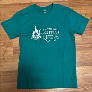 Green T-Shirt With Camp Logo